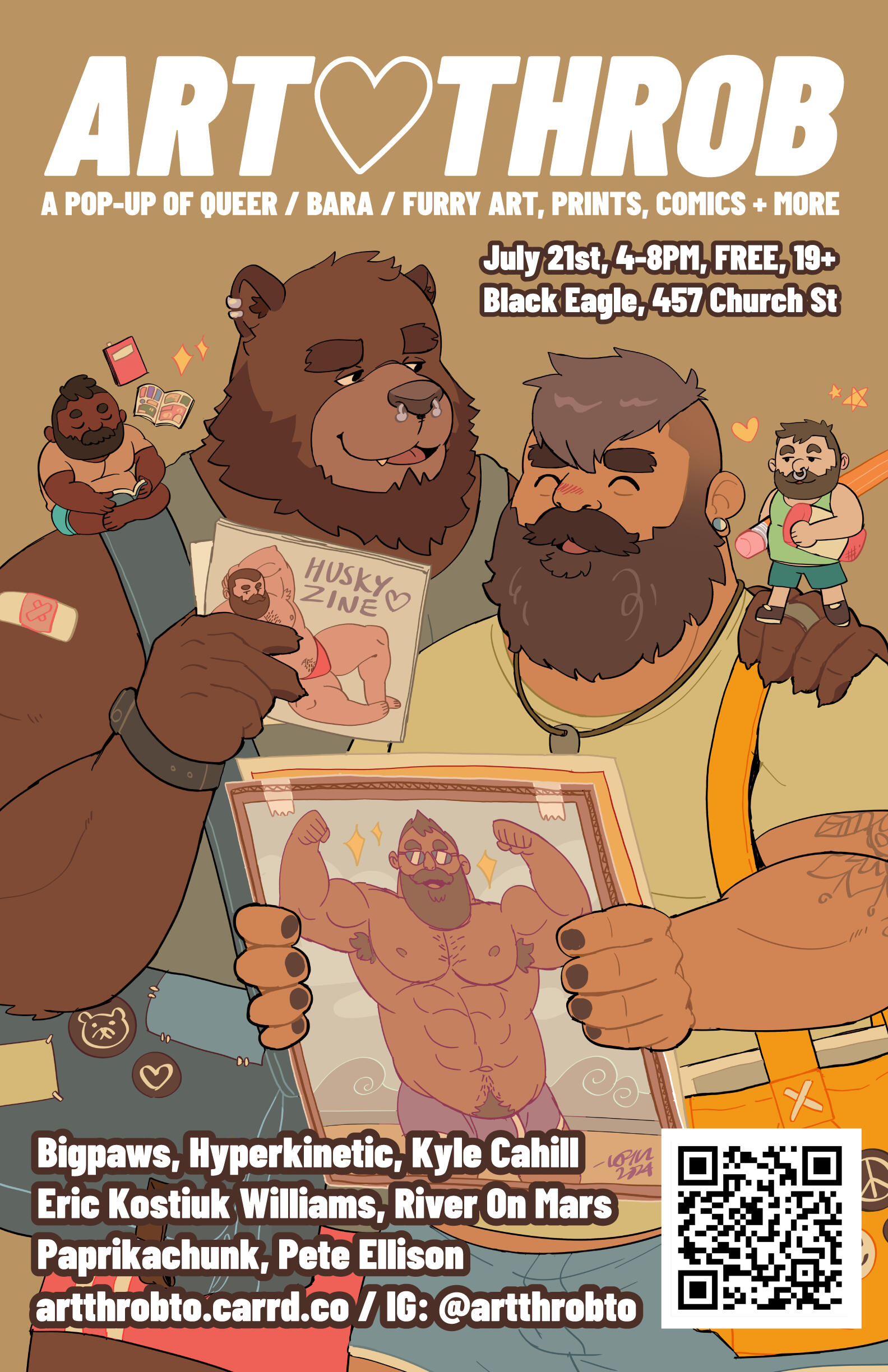 ART THROB, A Pop-Up of Queer / Illustration, Art, Prints, Comics + More. October 6th, 4-8PM, Free, 19+ / Black Eagle, 457 Church St